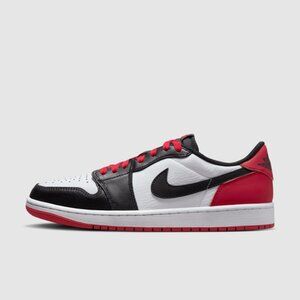Nike Air Jordan 1 Retro Low OG Black Toe Red White Men's Size 9.5
